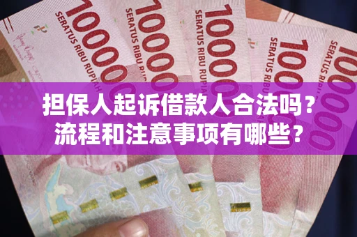 武汉担保人起诉借款人合法吗？流程和注意事项有哪些？