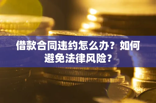 武汉借款合同违约怎么办？如何避免法律风险？
