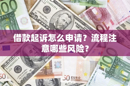 武汉借款起诉怎么申请？流程注意哪些风险？